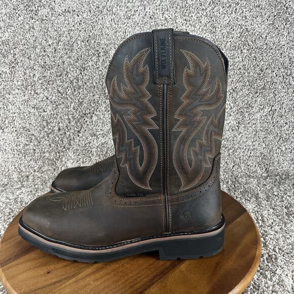 Wolverine Men’s 11.5 Rancher Square-Toe Steel-Toe Wellington Work Boots Leather - Picture 5 of 13